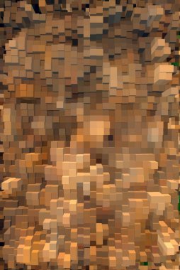 Güzel yaratıcı bir arka plan. Canlı, soyut bir dokunun yansıması. Pankart, poster, el ilanı, kart, kartpostal, kapak, broşür için desen tasarımı. Renkli canlı küpler soyut arkaplan.