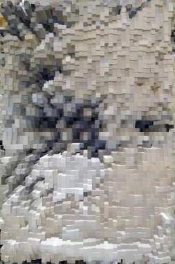 Güzel yaratıcı bir arka plan. Canlı, soyut bir dokunun yansıması. Pankart, poster, el ilanı, kart, kartpostal, kapak, broşür için desen tasarımı. Renkli canlı küpler soyut arkaplan.