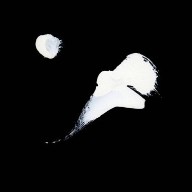 Siyah arkaplan zen tarzı arkaplan ve doku üzerinde dinamik beyaz fırça darbeleri