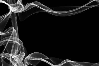 Siyah arkaplanda beyaz dinamik soyut vuruşlar