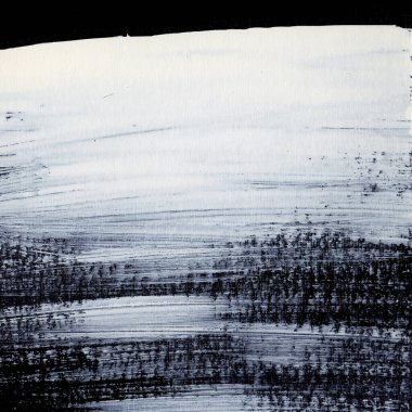 Siyah arkaplan zen tarzı arkaplan ve doku üzerinde dinamik beyaz fırça darbeleri