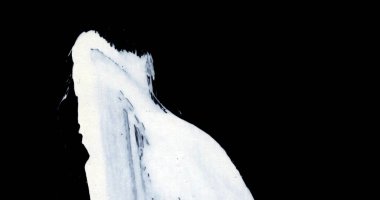 Siyah arkaplan zen tarzı arkaplan ve doku üzerinde dinamik beyaz fırça darbeleri