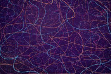 Koyu arkaplanda soyut çizgiler ve şekiller tasarımı