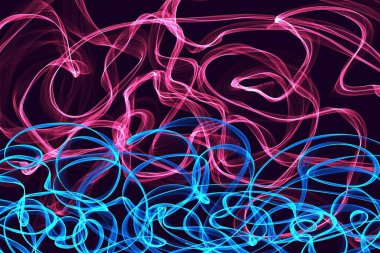 Renkli çizgiler ve dalgalarla soyut arkaplan 