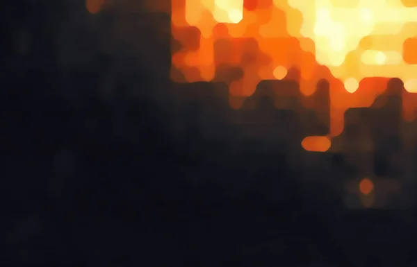 Stella Sole Fuoco Esplosioni Pixel Sfocati Illustrazione Con Raggi Luce — Foto Stock
