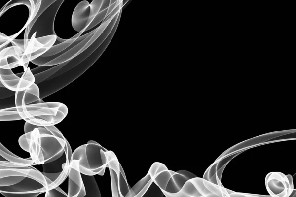Белые Динамические Абстрактные Штрихи Черном Фоне — стоковое фото