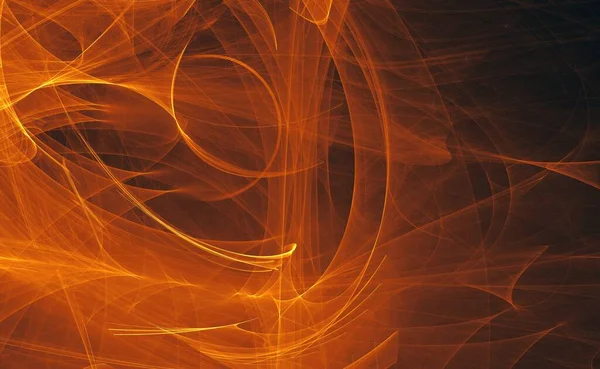 Αφηρημένη Χρυσή Φως Και Ακτίνες Λέιζερ Fractals Και Λαμπερό Σχήματα — Φωτογραφία Αρχείου