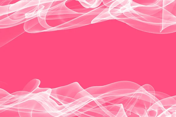 要旨ピンクの背景に白い波が動き線を打つ — ストック写真