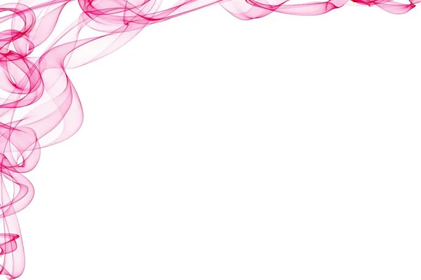 要旨白色背景にピンク色の波の動き線 — ストック写真