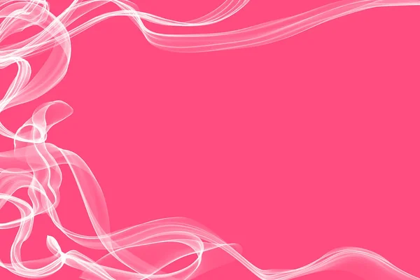 Abstrakte Weiße Welle Streicht Über Bewegungslinien Auf Rosa Hintergrund — Stockfoto