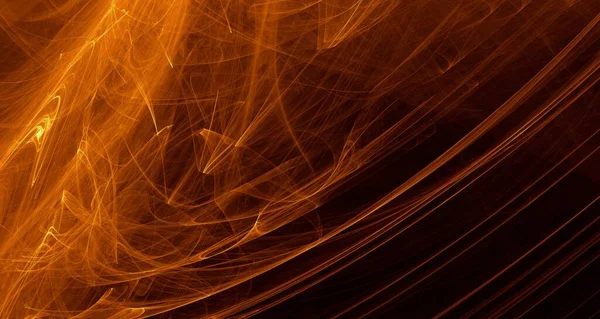 Soyut altın ışık ve lazer ışınları, fraktallar ve parıldayan şekiller hayal gücü, yaratıcılık ve tasarım için çok renkli sanat arka plan dokusu.