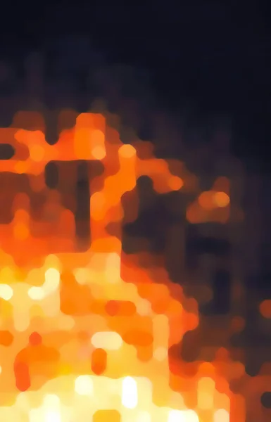Estrella Sol Fuego Explosión Estalla Borrosa Pixel Ilustración Con Rayos —  Fotos de Stock