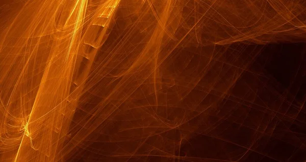 Lumière Dorée Abstraite Faisceaux Laser Fractales Formes Éclatantes Texture Fond — Photo