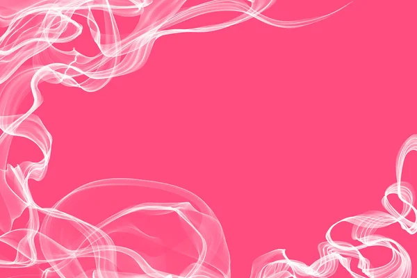 Abstrakte Weiße Welle Streicht Über Bewegungslinien Auf Rosa Hintergrund — Stockfoto