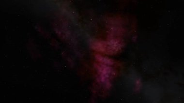 4K Video görüntüleri. Siyah arka planda parlak yıldızların hareketliliği. Kusursuz arkaplan parçacıkları döngüye sokuluyor.