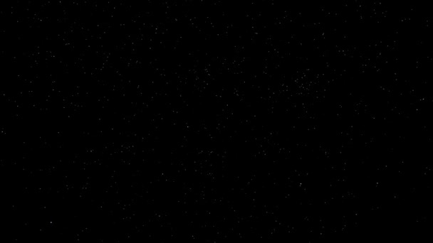 Video Motion Shinny Stars Animazione Sfondo Nero Cielo Stellato Notturno — Video Stock