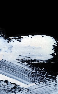 Siyah arkaplan zen tarzı arkaplan ve doku üzerinde dinamik beyaz fırça darbeleri