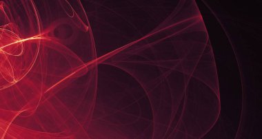 Soyut kırmızı ışık ve lazer ışınları, fraktallar ve parıldayan şekiller hayal gücü, yaratıcılık ve tasarım için çok renkli sanat arka plan dokusu.
