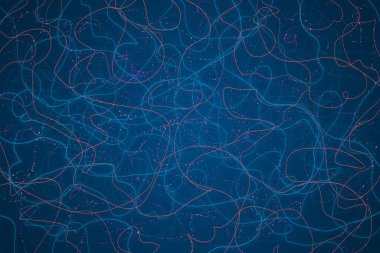 Koyu arkaplanda soyut çizgiler ve şekiller tasarımı