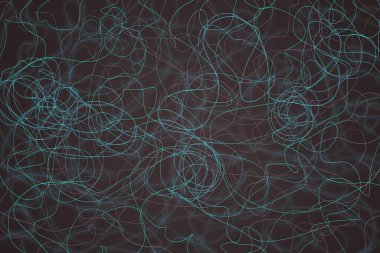 Koyu arkaplanda soyut çizgiler ve şekiller tasarımı