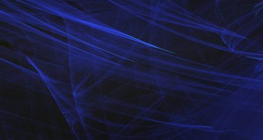 Soyut mavi ışık ve lazer ışınları, fraktallar ve parıldayan şekiller hayal gücü, yaratıcılık ve tasarım için çok renkli sanat arka plan dokusu.