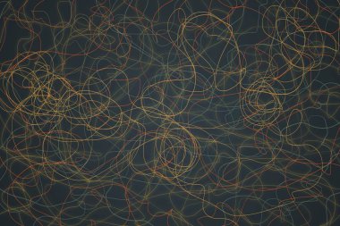 Koyu arkaplanda soyut çizgiler ve şekiller tasarımı