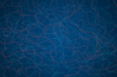 Koyu arkaplanda soyut çizgiler ve şekiller tasarımı