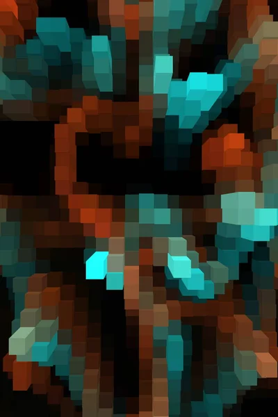 Pixelated Farverige Levende Baggrund Web Bannere Illustrationer - Stock-foto