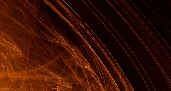 Abstraktes Goldenes Licht Und Laserstrahlen Fraktale Und Leuchtende Formen Mehrfarbige — Stockfoto
