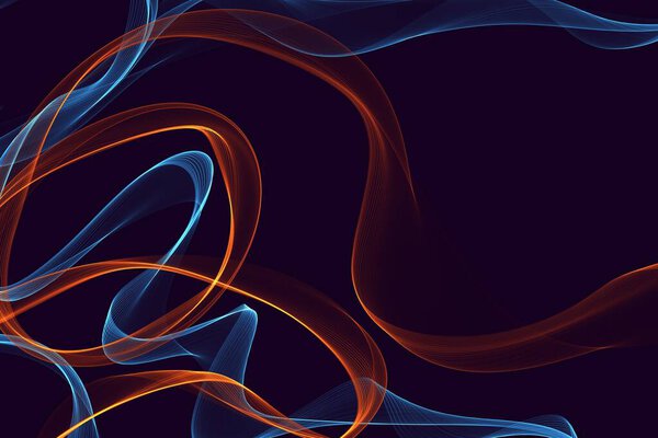 Abstract background with colorful lines and waves