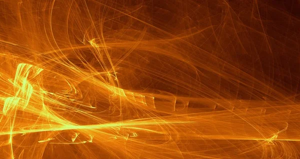 Lumière Dorée Abstraite Faisceaux Laser Fractales Formes Éclatantes Texture Fond — Photo