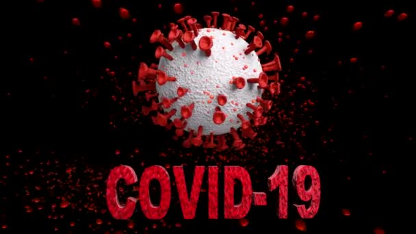 Animation Réaliste Coronavirus Syndrome Respiratoire Aigu Sévère Sras Cov Connu — Video