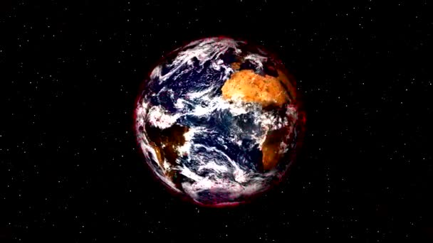 Realistische Aufnahmen Des Planeten Erde Des Akuten Respiratorischen Syndroms Coronavirus — Stockvideo