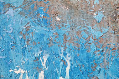 Resim detaylı desen canlı renkli renkler ve fırça darbeleri ve palet bıçak darbeleriyle yakın plan