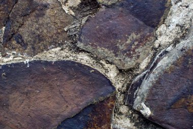 İlginç, yaratıcı arka planlar için taş duvar.