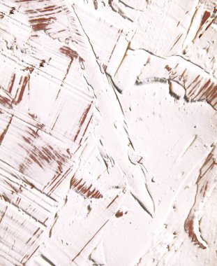 İlginç ve dinamik arka planlar için kahverengi ve beyaz fırça darbeleriyle yağlı boya dokusu. Web tasarım kalıpları ve duvar kağıtları için uygundur.
