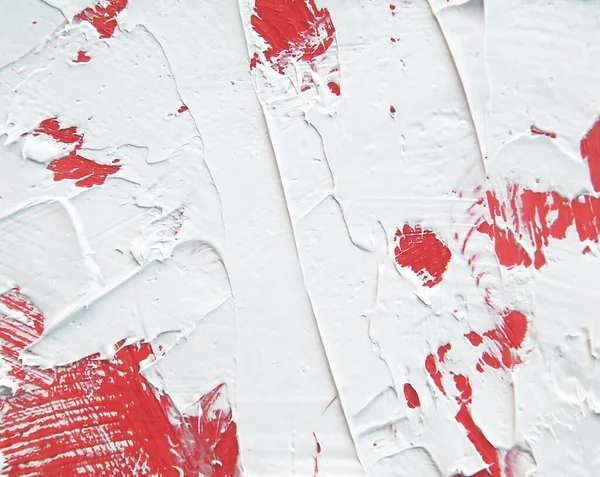 Melukis Latar Belakang Tekstur Closeup Dengan Warna Merah Dan Putih — Stok Foto