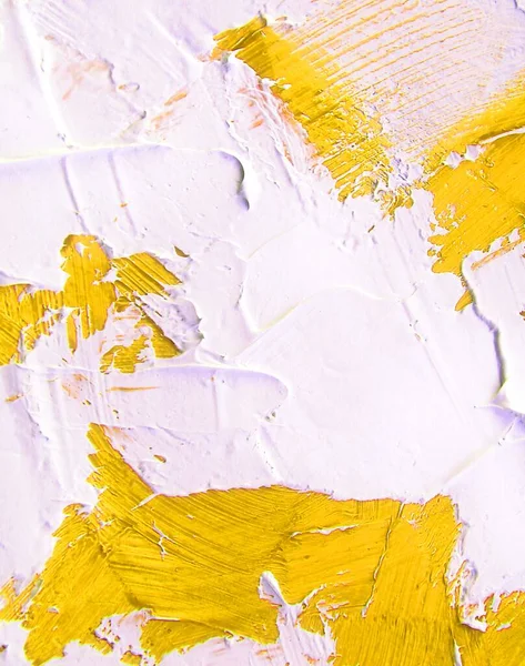 Абстрактная Текстура Фона Белыми Желтыми Мазками Кисти Интересного Динамического Фона — стоковое фото