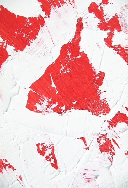 Живопись Крупным Планом Текстуры Фона Красными Белыми Цветами Ярких Красочных — стоковое фото