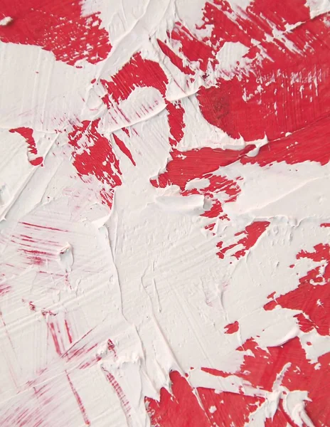 Malování Detailní Textury Pozadí Červenými Bílými Barvami Pro Živé Barevné — Stock fotografie