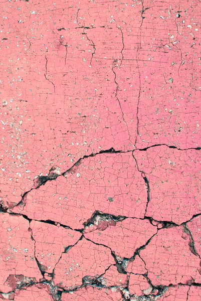 Закрыть Розовой Текстурой Стены Трещинами Яркими Цветами Творчества Воображаемыми Основаниями — стоковое фото