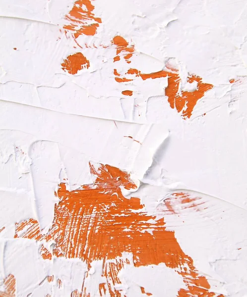 Живопись Крупным Планом Текстуры Фона Оранжевым Белым Цветами Ярких Красочных — стоковое фото