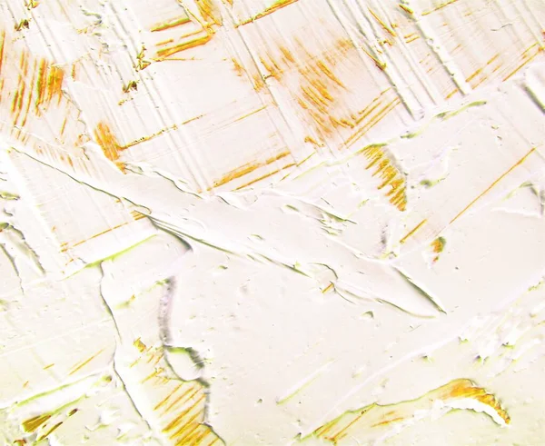 İlginç ve dinamik arkaplanlar için beyaz ve sarı fırça darbelerine sahip soyut arkaplan dokusu