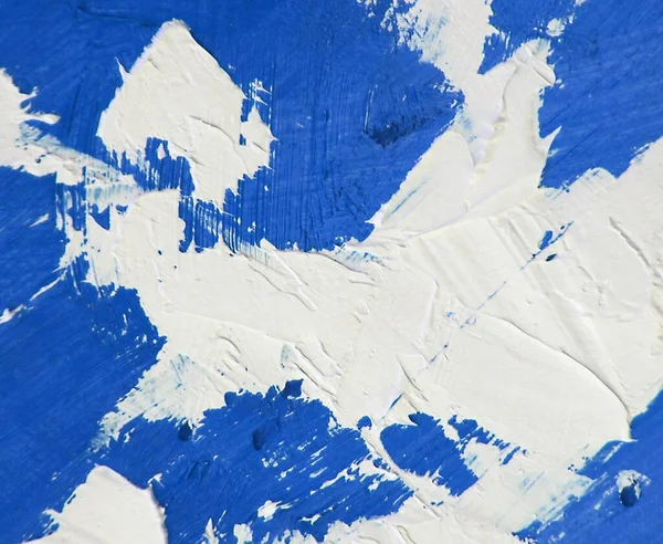 Живопись Крупным Планом Текстуры Фона Синим Белым Цветами Ярких Красочных — стоковое фото