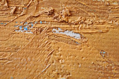 Resim detaylı desen canlı renkli renkler ve fırça darbeleri ve palet bıçak darbeleriyle yakın plan