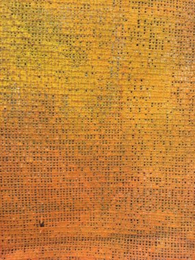 Arkaplan, duvar kağıtları, dokular ve ilginç yaratıcı fikirler için turuncu renkli tuval dokusu