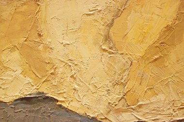 Resim detaylı desen canlı renkli renkler ve fırça darbeleri ve palet bıçak darbeleriyle yakın plan