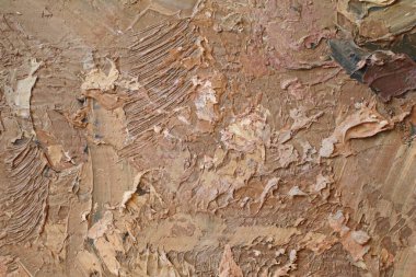 Resim detaylı desen canlı renkli renkler ve fırça darbeleri ve palet bıçak darbeleriyle yakın plan