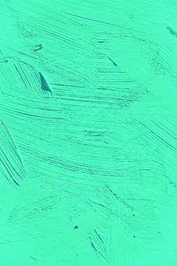 Yakın plan boyama. Açık yeşil renkli arka plan. Canlı, renkli, yaratıcı arkaplanlar için. Tuvaldeki yağ fırça darbelerinin dokusunu etkiler. Web ve tasarım için.