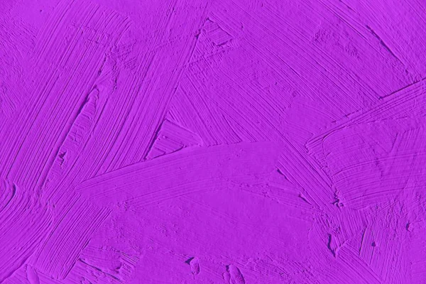 Painting Close Vivid Purple Color Paint Brush Strokes Texture Interesting — Stock Photo, Image